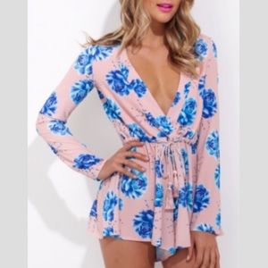 LAST CHANCE Angel Biba Floral Long Sleeve Romper S